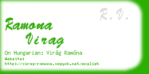 ramona virag business card