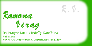 ramona virag business card